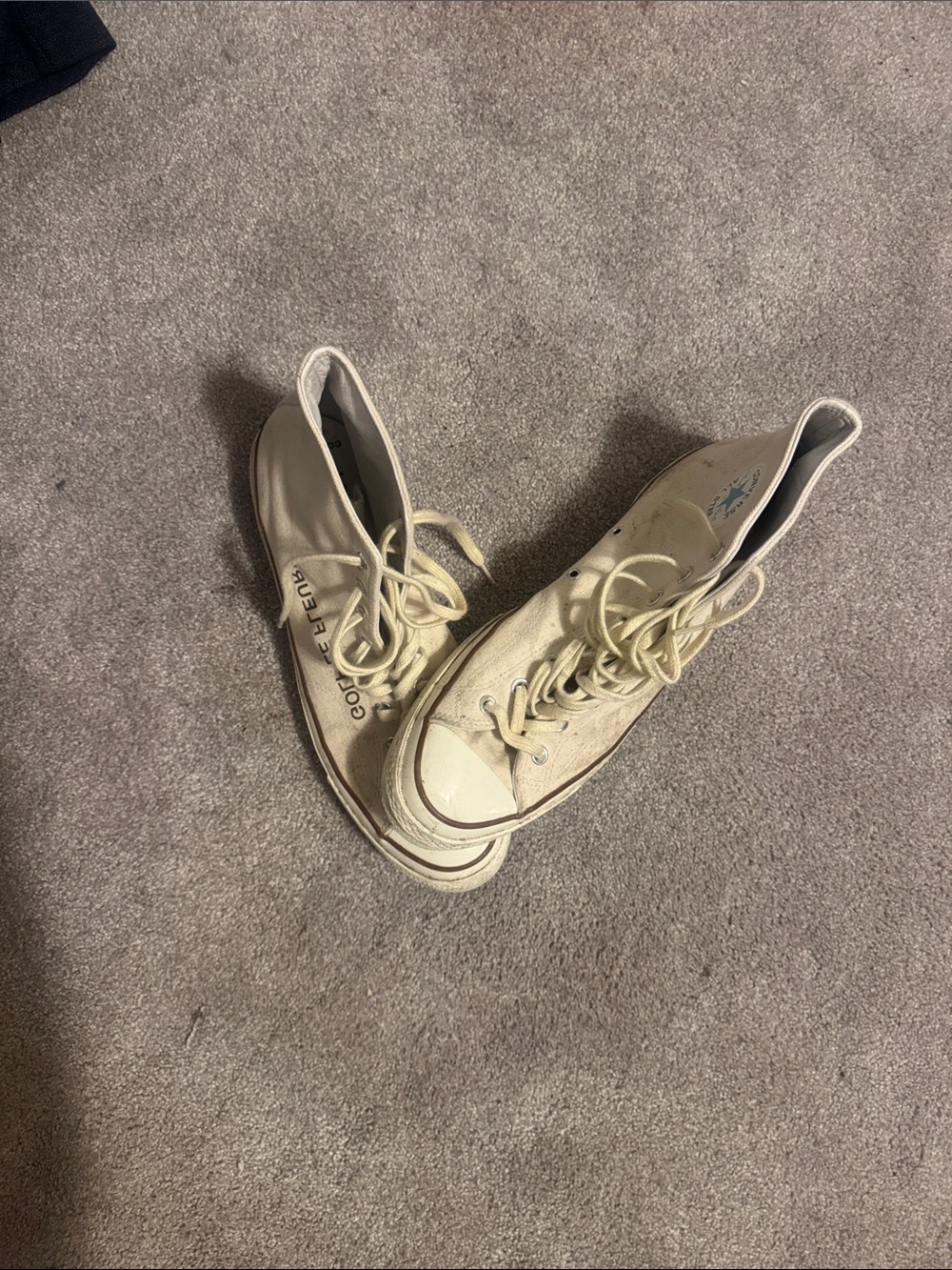 Men’s Cream Golf Le Fleur Hightop Converse